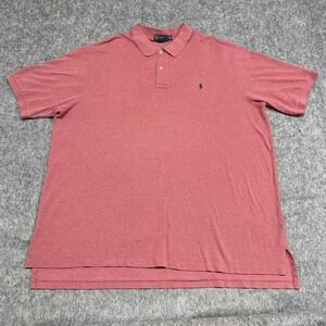 Polo Ralph Lauren Polo Shirt Mens 4XLT Tall Red Pony Classic Fit Cotton Preppy